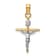 14k Two-tone Gold INRI Crucifix Pendant