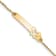 14k Yellow Gold Children's Polished Flower ID Bracelet