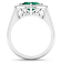 Cushion Cut Green Emerald and White Diamond 14K White Gold Halo Ring
2.31 ctw