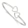 Sterling Silver Polished Heart Bangle