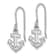 Rhodium Over Sterling Silver Polished Anchor Dangle Earrings