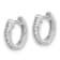 Rhodium Over 14K White Gold Lab Grown Diamond Hinged Hoop Earrings