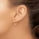 14K Yellow Gold Heart Hoop Earrings