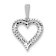 Rhodium Over 14k White Gold Two-Row Diamond Heart Pendant