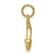 14k Yellow Gold Textured 3D Saxophone Pendant