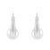 7.5-8mm White Cultured Freshwater Pearl Rhodium Over Sterling Silver Earrings