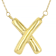 Bold X Design Gold Chain Necklace In 10K Gold
