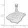 Rhodium Over Sterling Silver NHL LogoArt Minnesota Wild Medium Pendant