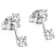 Moissanite Studs With Earring Jackets In Platinum-Enhanced Sterling Silver