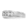 Rhodium Over 10K White Gold Lab Grown Diamond, SI1/SI2, G H I, Men's Ring