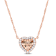 Morganite & Diamond 14K Rose Gold Halo Pendant with Chain 0.75ctw
