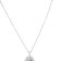 Rhodium Over Sterling Silver 7mm Round Aquamarine Pendant 1.19ctw
