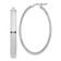 Rhodium Over 14k White Gold 1 3/4" High Polished Oval Hoop Earrings