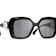 Chanel Black Square Frame with "CC" Heart / Gray Polarized
Lenses Sunglasses