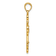 14k Yellow Gold Textured Fancy Cross Pendant