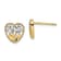 14K Yellow Gold and Rhodium Over 14K Yellow Gold Diamond-Cut Flower and
Heart Stud Earrings