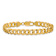 10k Yellow Gold 7.75mm Flat Beveled Curb Link Bracelet