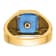 10K Yellow Gold Textured with Enamel and Lab Created Sapphire Blue Lodge
Masonic Ring