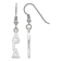 Rhodium Over Sterling Silver LogoArt Alpha Gamma Delta Small Dangle Earrings
