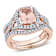Morganite and Diamond 10K Rose Gold Ring 1.57ctw