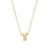 CZ Initial T Tennis Necklace And Pendant Set In 14K Gold Over Brass 4.05ctw