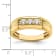 14K Yellow Gold 3-Stone Diamond Men's Ring 0.49ctw