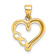 14k Two-tone Gold  Infinity Heart Pendant