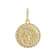 Leo Zodiac Medallion Pendant In Solid 14K Yellow Gold