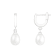 7.5-8mm White Cultured Freshwater Pearl Rhodium Over Sterling Silver Earrings