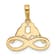 14k Two-tone Gold Diamond-Cut Infinity Love Birds Pendant