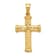 14k Yellow Gold Diamond-Cut Textured Cross Pendant