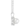 7mm Cultured Freshwater Pearl 1/8 ctw Diamond Rhodium Over Sterling
Silver Halo Pendant with Chain