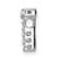 Rhodium Over 14K White Gold Diamond Letter T Initial Charm