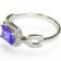 7x5mm Cushion Tanzanite and White CZ Rhodium Over Sterling Silver Ring, 0.86ctw