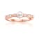 Freshwater Pearl with Moissanite Accents 18K Rose Gold Over Sterling
Silver Ring