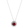 0.53ctw Ruby and Diamond Halo Pendant 14k White Gold
