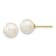 14K Yellow Gold 7-8mm White Round Freshwater Cultured Pearl Stud Post Earrings