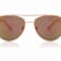 OSCAR by Oscar de la Renta Rose Aviator Frame / Brown Lenses Sunglasses