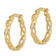14k Yellow Gold Polished 11/16" Intertwined Filigree Hoop Earrings