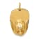 14k Yellow Gold Textured Large Fireman's Hat Charm Pendant