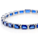 Lab-Created Blue Spinel Tennis Bracelet In Sterling Silver 23.92ctw