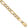 14k Yellow Gold 5.75mm Figaro Link Bracelet