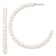 Rhodium Over Sterling Silver 4-5mm Round Freshwater Cultured Pearl Post
C-Hoop Earrings