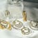 14K Yellow Gold Over Sterling Silver Acrylic Multi-Hoop Earrings in Blackberry