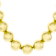 Large Gold Bead Necklace In 18K Gold Over Bronze