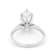 Lab-Grown Diamond Pear Shape Solitaire Ring In 14K White Gold 3.00ct