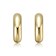 Tubular C-Hoop Earrings In 14K Gold Over Brass