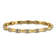 14k Yellow Gold and Rhodium Over 14k Yellow Gold Diamond Bamboo Design Bracelet