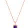 Octagonal Amethyst and Cubic Zirconia 18K Rose Gold Over Sterling Silver
Pendant with chain, 2.13ctw