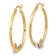 14k Yellow Gold, 14k White Gold and 14k Rose Gold Diamond-cut Brushed 1
1/4" Guadalupe Hoop Earrings